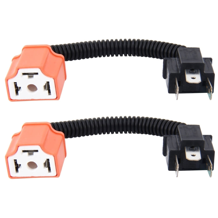 Cavo di conversione da maschio a femmina per fari allo xeno HID H4 da 2 pezzi con presa adattatore in ceramica, H4