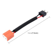 Cavo di conversione da maschio a femmina per fari allo xeno HID H7 da 2 pezzi con presa adattatore in ceramica, H7