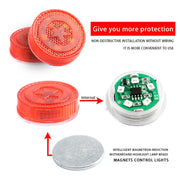 Lampada stroboscopica di avvertimento magnetica per portiera auto da 2 pezzi, Caution Light
