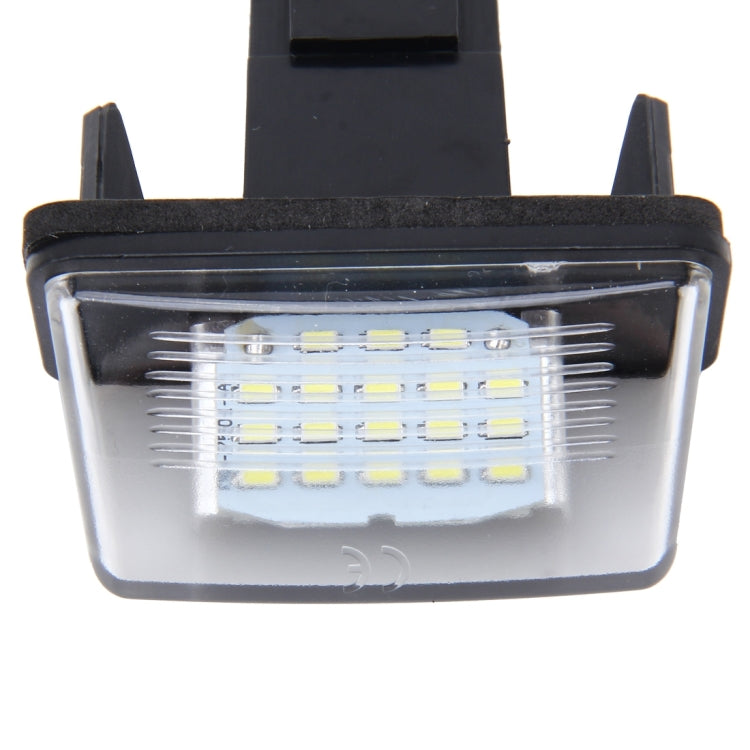 Luce targa da 2 pezzi con 24 lampade SMD-3528 per Peugeot Citroen, For Peugeot