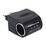 Convertitore di alimentazione per veicoli da 6 W da 220 V CA/CC a 12 V CC con presa accendisigari per auto Convertitore adattatore Amplificatore per veicoli Uscita di potenza: CC 12 V 500 mA (spina UE), 12V 500mA(EU Plug)