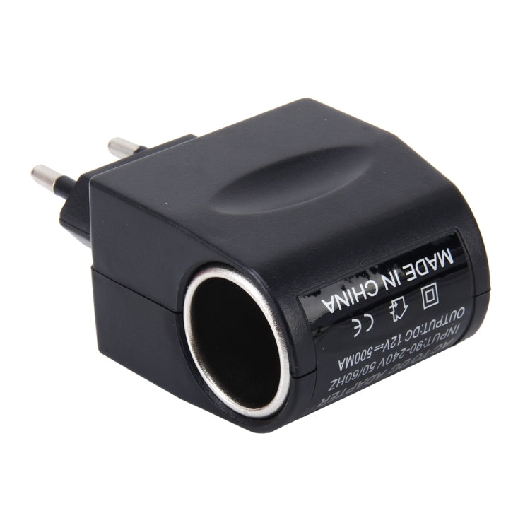 Convertitore di alimentazione per veicoli da 6 W da 220 V CA/CC a 12 V CC con presa accendisigari per auto Convertitore adattatore Amplificatore per veicoli Uscita di potenza: CC 12 V 500 mA (spina UE), 12V 500mA(EU Plug)