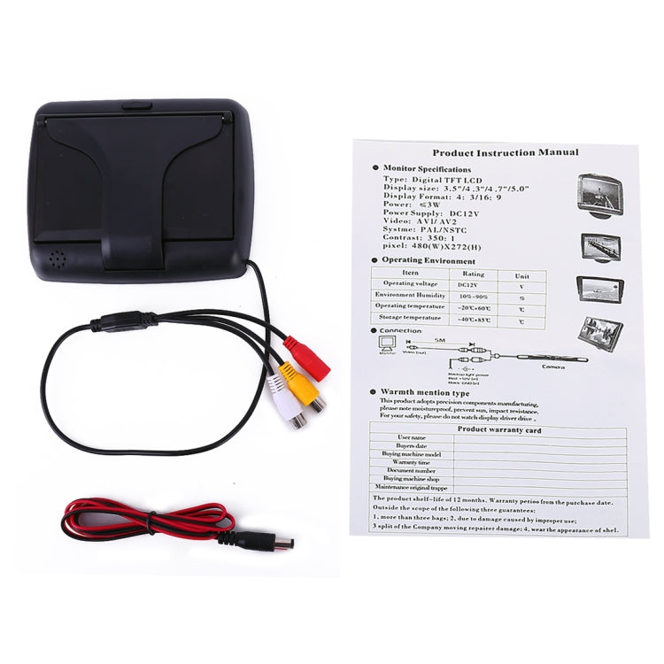 Monitor ad alta definizione per auto LCD TFT digitale pieghevole da 4,3 pollici, supporta la funzione di schermo automatico inverso, Foldable 4.3 inch