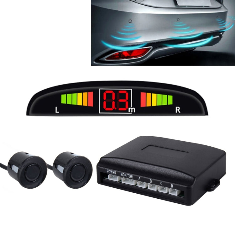 Sistema radar retromarcia auto con 2 sensori e display LCD