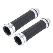 2 manopole per manubrio sinistro in metallo con trama a rete per motociclette con copertura in gomma per Yamaha, Left Yamaha