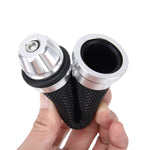 2 manopole per manubrio sinistro in metallo con trama a rete per motociclette con copertura in gomma per Yamaha, Left Yamaha