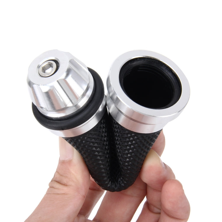 2 manopole per manubrio sinistro in metallo con trama a rete per motociclette con copertura in gomma per Yamaha, Left Yamaha