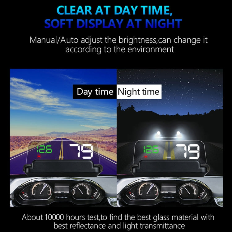 Display multifunzione auto con pannello riflettente e allarmi