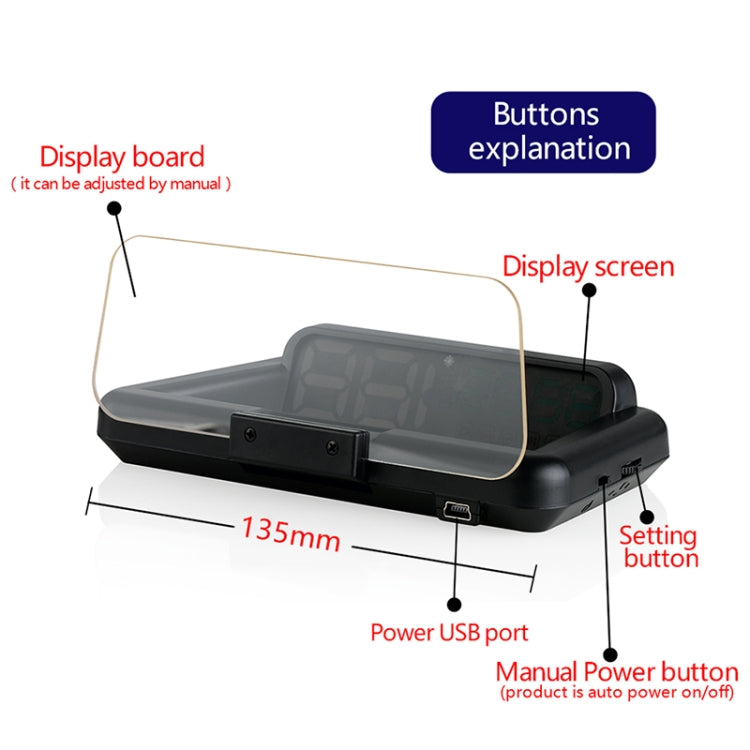 Display multifunzione auto con pannello riflettente e allarmi