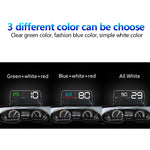 Display multifunzione auto con pannello riflettente e allarmi