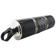 Altoparlante stereo con impugnatura Bluetooth con guscio in alluminio impermeabile per moto, supporto BT/MP3/FM/TF