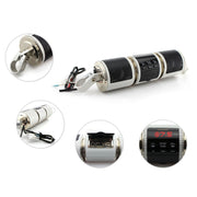 Altoparlante stereo con impugnatura Bluetooth con guscio in alluminio impermeabile per moto, supporto BT/MP3/FM/TF