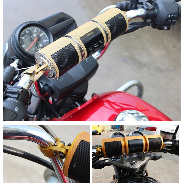 Altoparlante stereo con impugnatura Bluetooth con guscio in alluminio impermeabile per moto, supporto BT/MP3/FM/TF