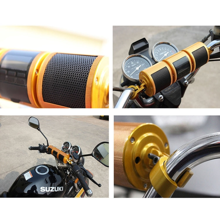 Altoparlante stereo con impugnatura Bluetooth con guscio in alluminio impermeabile per moto, supporto BT/MP3/FM/TF