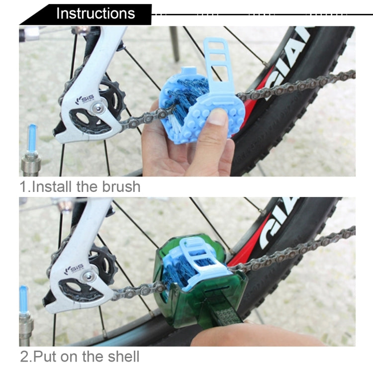 CYLION Spazzole per lavaggio rapido multifunzionali Kit di attrezzi Pulitore per catena per bicicletta, 5