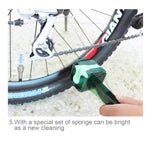 CYLION Spazzole per lavaggio rapido multifunzionali Kit di attrezzi Pulitore per catena per bicicletta, 5