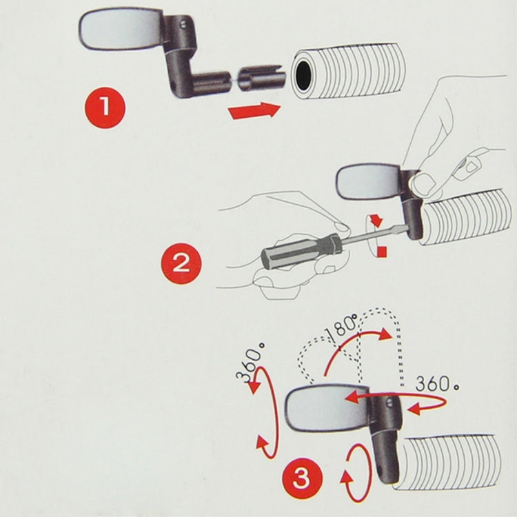 2 pezzi mini riflettore posteriore universale regolabile per specchietto retrovisore per bicicletta/mountain bike, Bicycle Mirror Rear