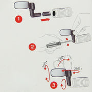 2 pezzi mini riflettore posteriore universale regolabile per specchietto retrovisore per bicicletta/mountain bike, Bicycle Mirror Rear