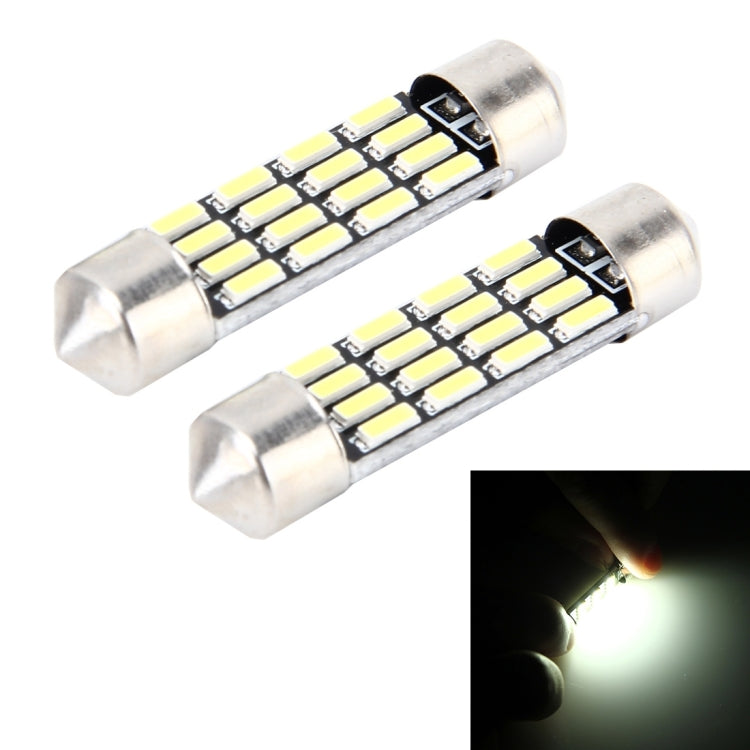 Lampada LED 2W 6000K 36mm per auto con 16 LED SMD-4014