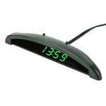 Orologio termometro con display digitale a LED per auto 2 in 1