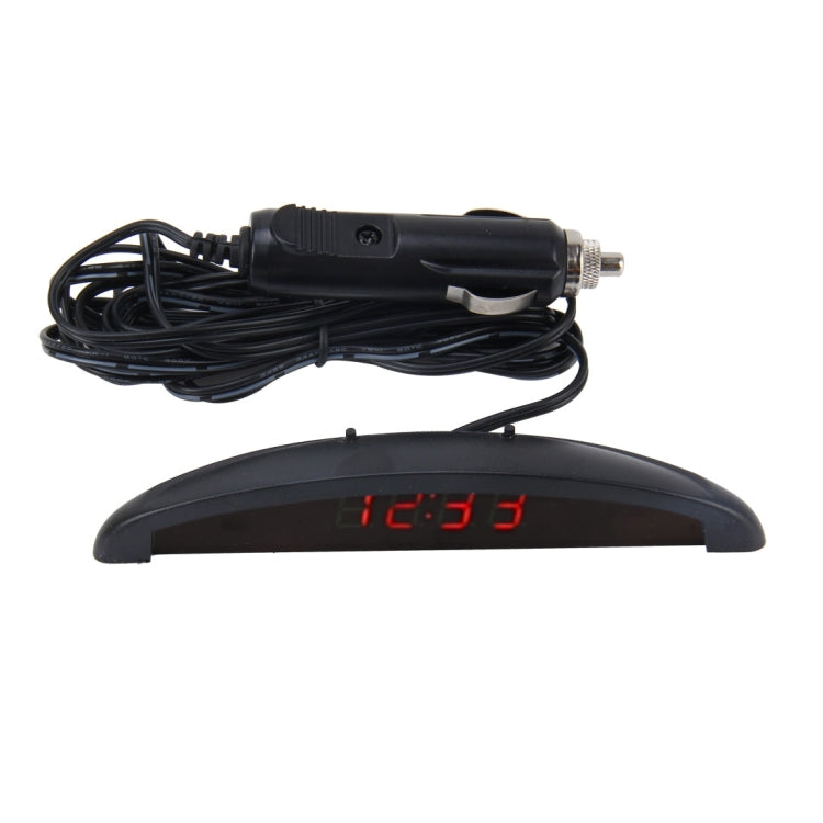 Orologio termometro con display digitale a LED per auto 2 in 1