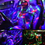 Luce decorativa auto DJ RGB USB 5W effetto stroboscopico