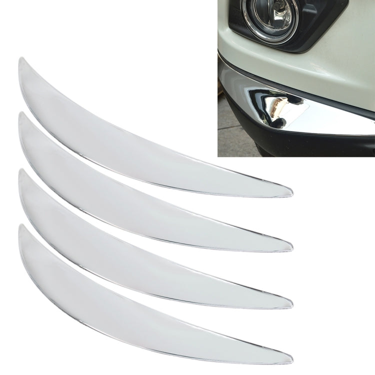 4 strisce adesive protettive per paraurti in plastica per auto universali per auto (argento), JM-330 4 PCS
