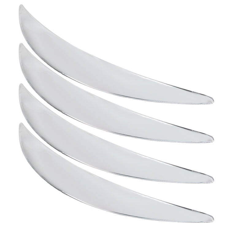 4 strisce adesive protettive per paraurti in plastica per auto universali per auto (argento), JM-330 4 PCS