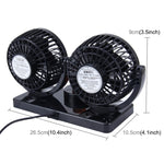 Mini ventilatore per auto 10W 24V con rotazione 360°