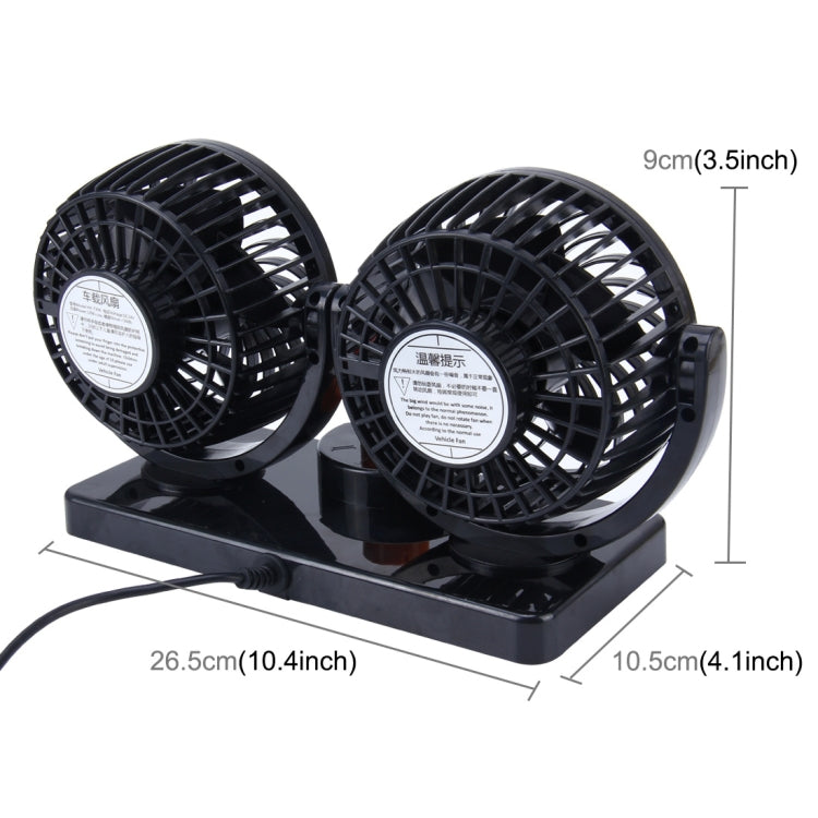 Mini ventilatore per auto 10W 24V con rotazione 360°