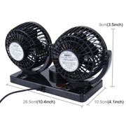 Mini ventilatore per auto 10W 24V con rotazione 360°