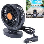 HUXIN HX-T306 Mini ventilatore per auto elettrica a basso rumore con rotazione regolabile a 360 gradi da 6 W, DC 24 V, HX-T306
