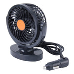 HUXIN HX-T306 Mini ventilatore per auto elettrica a basso rumore con rotazione regolabile a 360 gradi da 6 W, DC 24 V, HX-T306