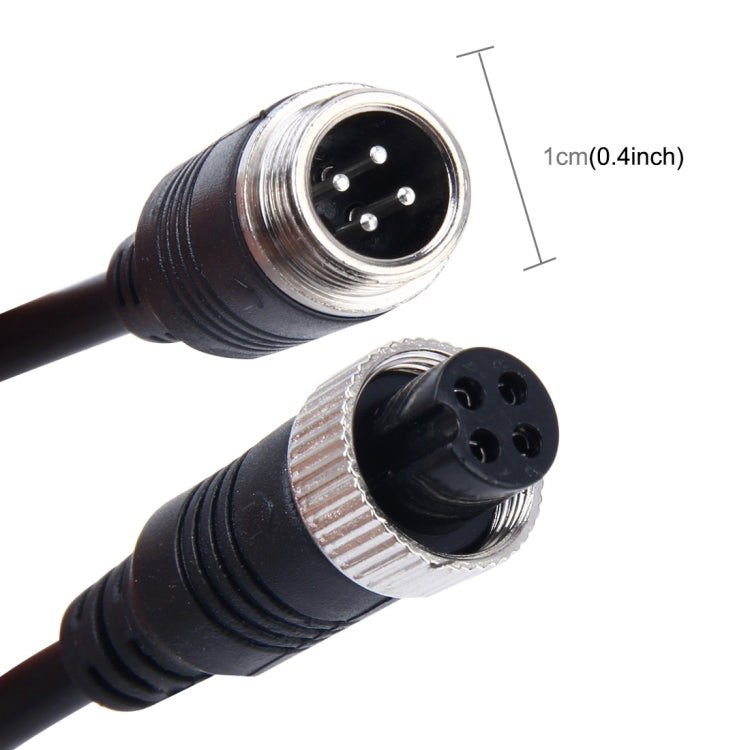 Cavo di prolunga per alimentazione video a 4 pin maschio e femmina per monitor per auto da 2 pezzi, lunghezza: 22 cm, 1 in 1 way
