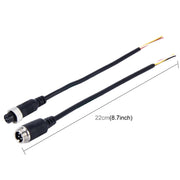 Cavo di prolunga per alimentazione video a 4 pin maschio e femmina per monitor per auto da 2 pezzi, lunghezza: 22 cm, 1 in 1 way