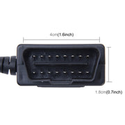 Cavo di ricarica OBDII per auto da 16 pin Mini adattatore di alimentazione USB da 5 pin con pulsante di commutazione per tablet GPS telefono E-dog, lunghezza cavo: 3,4 m, OBDII