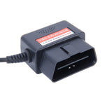 Cavo di ricarica OBD per auto da 16 pin Adattatore di alimentazione micro USB per tablet GPS Telefono E-dog, Lunghezza cavo: 2 m, OBD