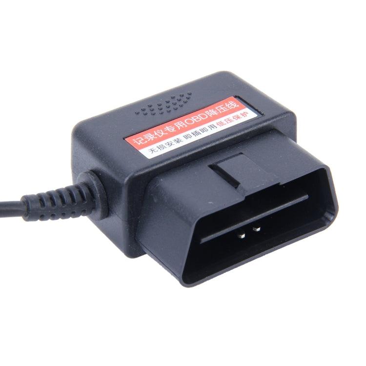 Cavo di ricarica OBD per auto da 16 pin Adattatore di alimentazione micro USB per tablet GPS Telefono E-dog, Lunghezza cavo: 2 m, OBD