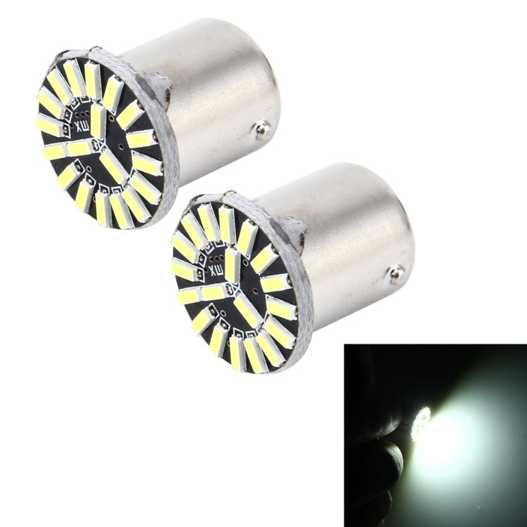 2 PZ 1156/BA15S 1W 50 LM 6000K Luce di rotazione automatica per auto con 19 lampade LED SMD-4014, DC 12V, 1156/BA15S 1W