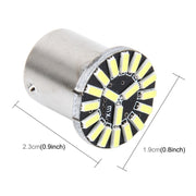 2 PZ 1156/BA15S 1W 50 LM 6000K Luce di rotazione automatica per auto con 19 lampade LED SMD-4014, DC 12V, 1156/BA15S 1W