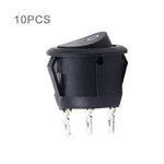 10 Interruttori a Pulsante 3 Pin OFF-ON per Auto 4x2.5 cm