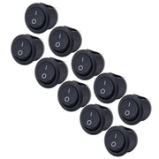 10 Interruttori a Pulsante 3 Pin OFF-ON per Auto 4x2.5 cm