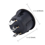 10 Interruttori a Pulsante 3 Pin OFF-ON per Auto 4x2.5 cm