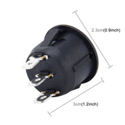 10 Interruttori a Pulsante 3 Pin OFF-ON per Auto 4x2.5 cm