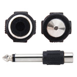 Adattatore audio stereo con spina da 6,35 mm a RCA maschio-femmina, 6.35mm Male to RCA Female