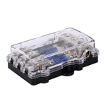 Portafusibile a lama portafusibile in vetro per auto 60A 1 in 3 modi per amplificatore audio per auto, 1 in 3