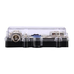 Portafusibile a lama portafusibile in vetro per auto 60A 1 in 3 modi per amplificatore audio per auto, 1 in 3