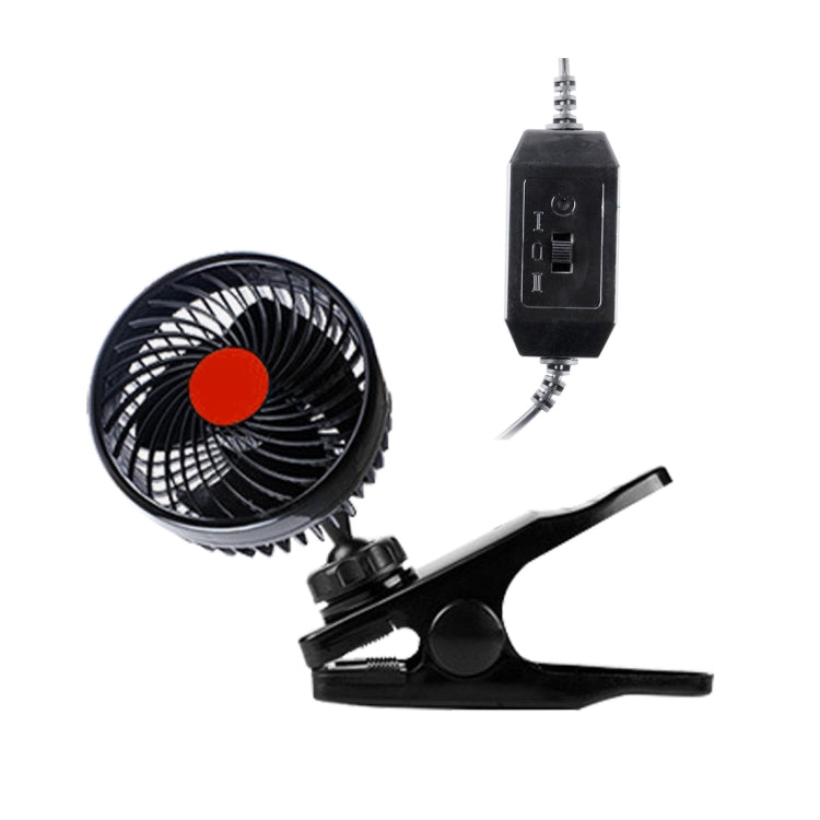 Mini ventola auto 12W 6 pollici clip rotazione 360° DC24V