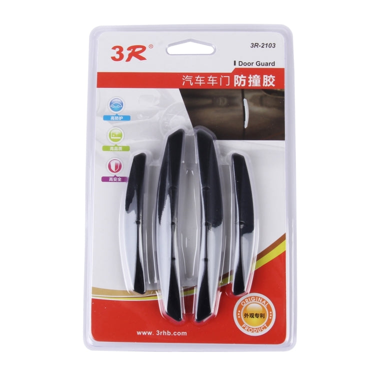 3R 3R-2103 4 pezzi adesivi in gomma per protezioni bordi portiera laterale auto, 3R-2103 Side Door Edge Guards