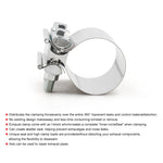 Morsetto a fascia in acciaio inox per tubo scarico 2,0"